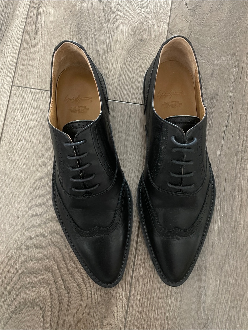 Yohji Yamamoto Leather Spectator Lace-Up Shoe Sz:2(6.5)